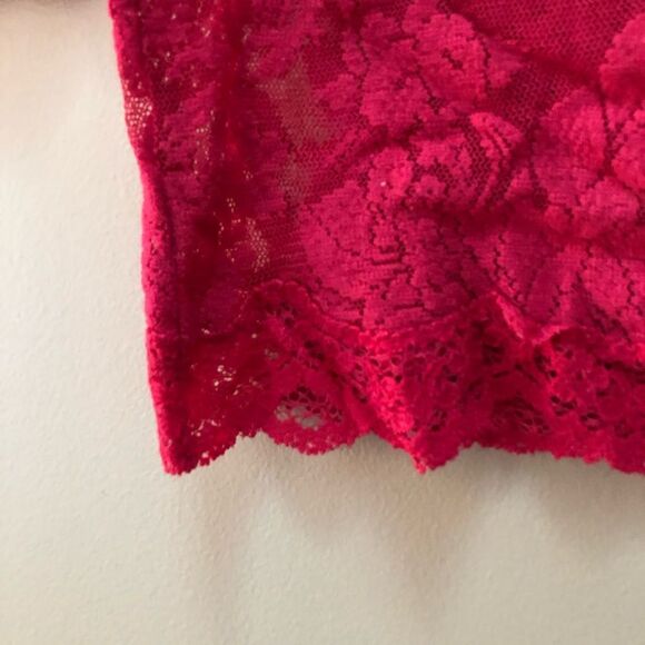 Victoria's Secret Red Lace Off the Shoulder Slip Dress (S) - Picture 7 of 9